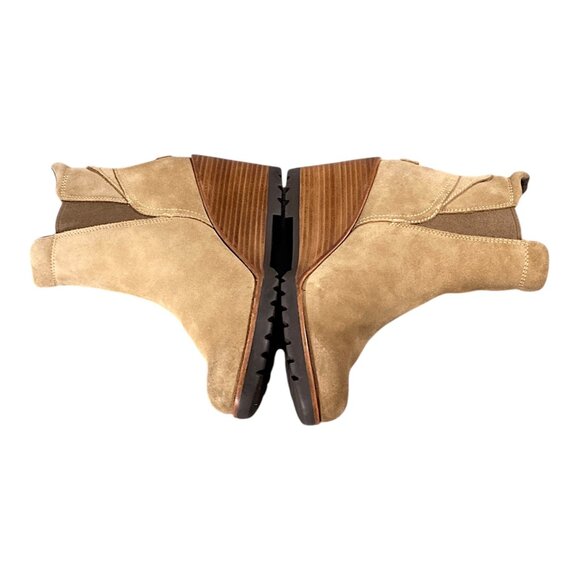 Sorel Boots Womens 7.5 Tan Nubuck Wedge Chelsea Ankle Booties After Hours Chic - Picture 4 of 15